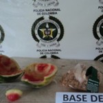 Incautan 3000 gramos de base de coca estaban escondidos dentro de una sandía