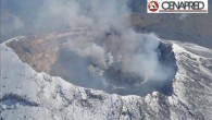 Imagen cedida este 14 de mayo de 2013, por el Centro Nacional de Prevención de Desastres (CENAPRED) del volcán Popocatépetl (México), durante un sobrevuelo. EFE/CENAPRED/Solo uso editorial