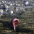 Fotografía que muestra un globo aerostático que se precipita contra el suelo tras colisionar con otro globo cuando sobrevolaban la zona de Cappadocia. EFE