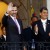 El príncipe Felipe de Borbón (i) saluda a simpatizantes junto al presidente de Ecuador Rafael Correa. EFE