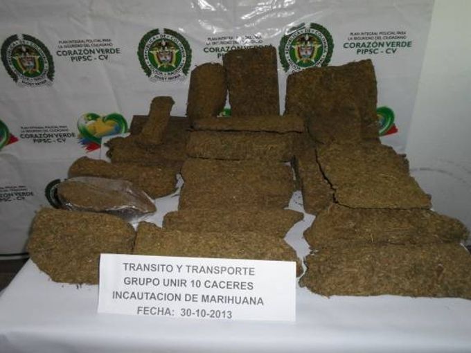 marihuana1 En la vía Tarazá Caucasia: Capturan un hombre con 20 mil gramos de marihuana