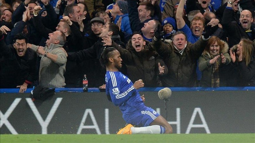 Chelsea ganó - Drogba - Foto EFE