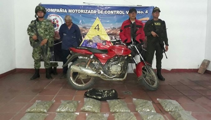 Los sorprendieron con 12 libras de marihuana en Corinto - Minuto30.com