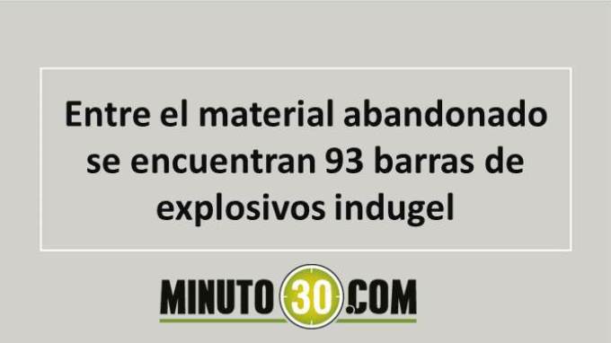 Hallan abandonadas armas y explosivos en Girardota - Minuto30.com