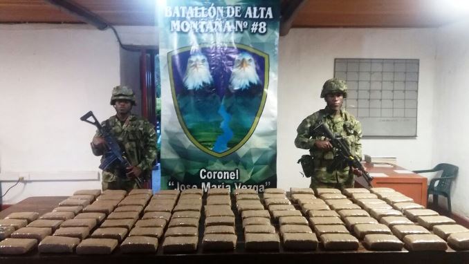 Ejército incautó 50 kilos de marihuana en zona rural de Corinto - Minuto30.com
