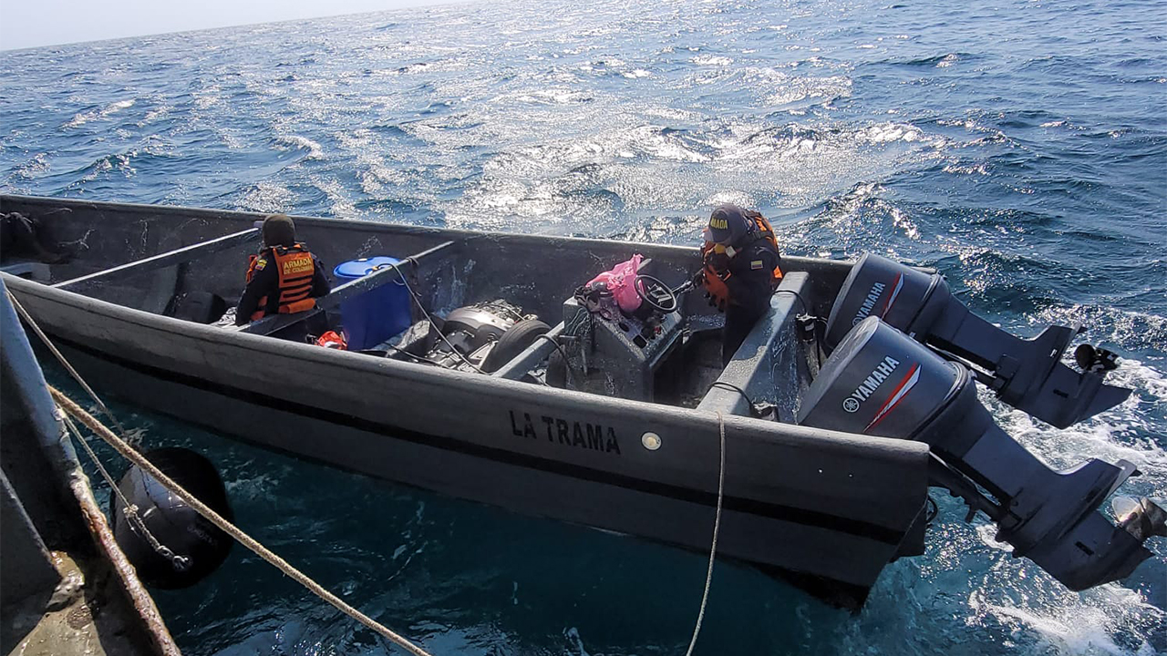 Tres pescadores costarricenses rescatados en el Pacífico colombiano